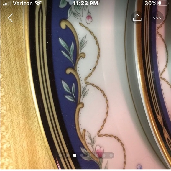 Gorham Golden Ribbon Edge Plates - Picture 3 of 5